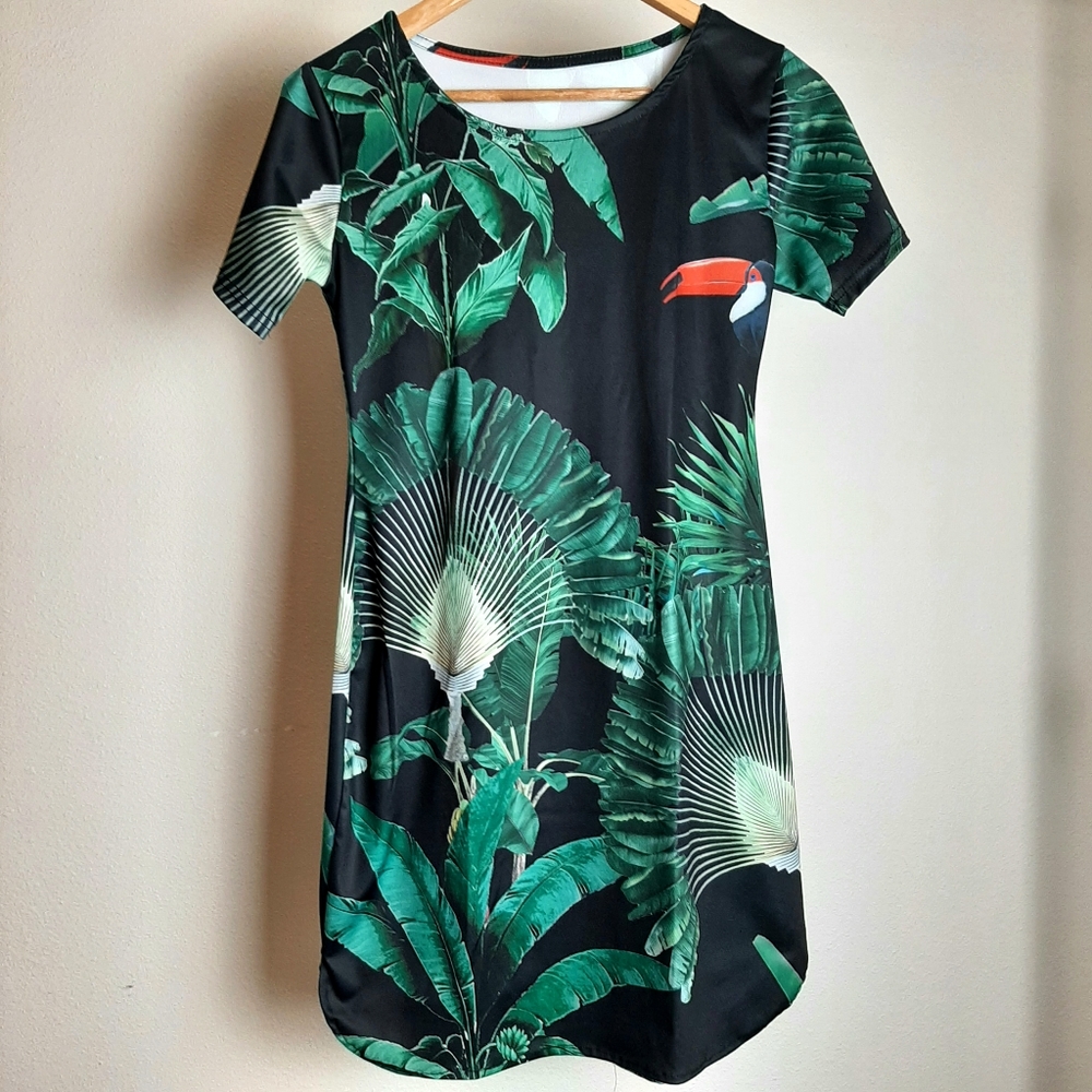 Tropical print dress